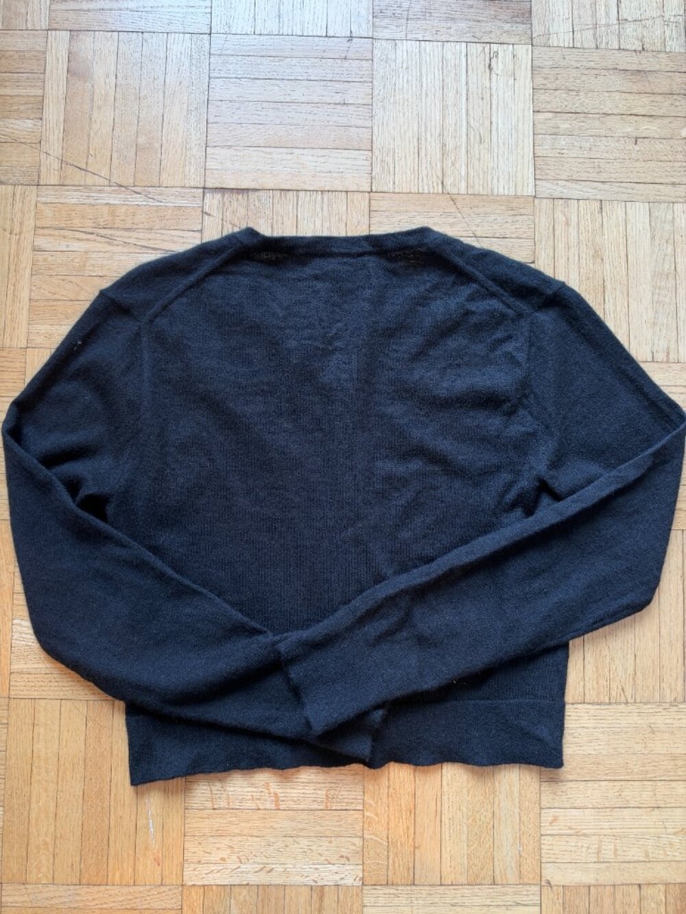 J Crew Featherweight 100% Cashmere Cardigan Black S - Picture 5 of 12